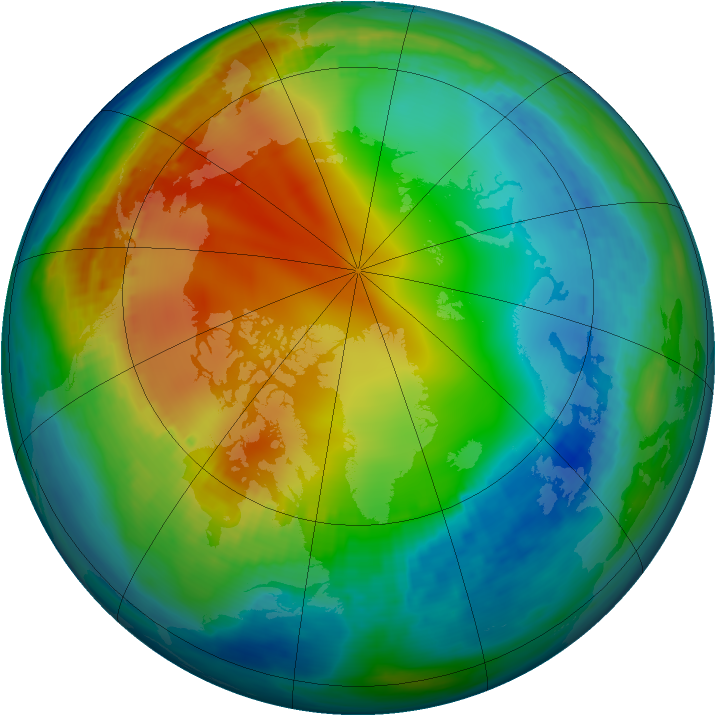 Arctic ozone map for 03 December 1981
